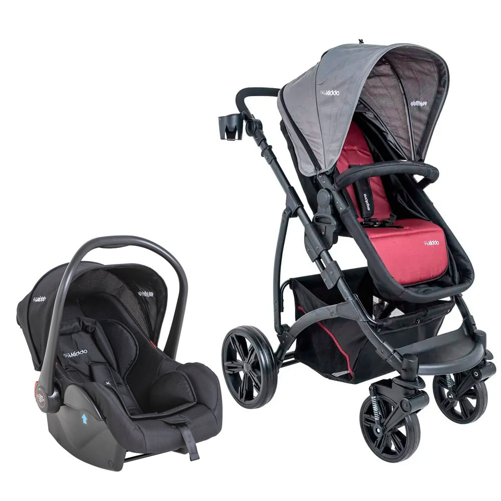 Confira Travel System - Explore com Casulo Click - Vinho e Preto