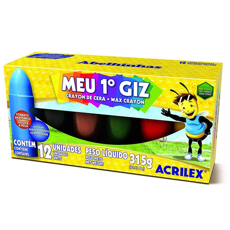 Giz-de-Cera---Meu-Primeiro-Giz-de-Cera---12-Cores---Acrilex