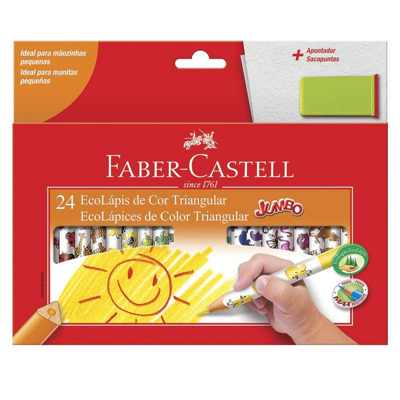 Lapis-de-Cor---Ecolapis-Jumbo---24-Cores---Faber-Castell