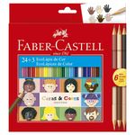 Lapis-de-Cor---Sextavado---Caras-e-Cores---24-Cores---3---Faber-Castell