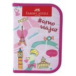 Estojo-Escolar---Nylon---Let-s-Go---Rosa---Faber-Castell