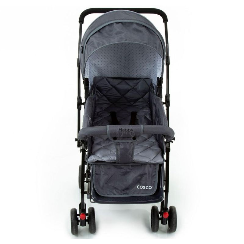 Carrinho-de-Passeio---Reclinavel---Happy---Cinza---Cosco