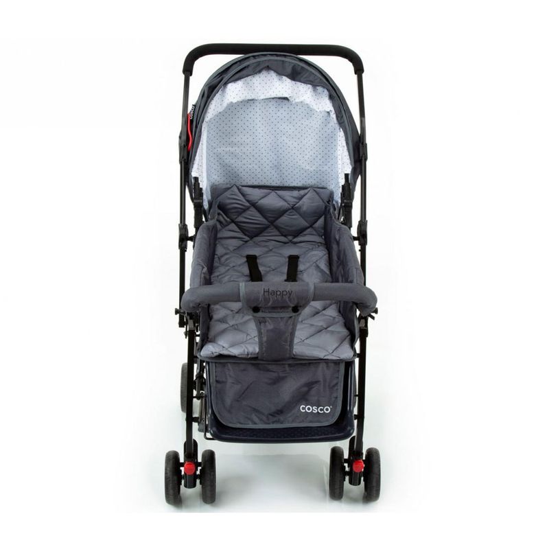 Carrinho-de-Passeio---Reclinavel---Happy---Cinza---Cosco