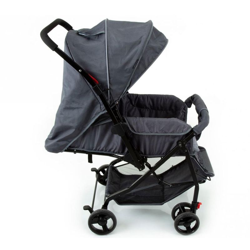 Carrinho-de-Passeio---Reclinavel---Happy---Cinza---Cosco