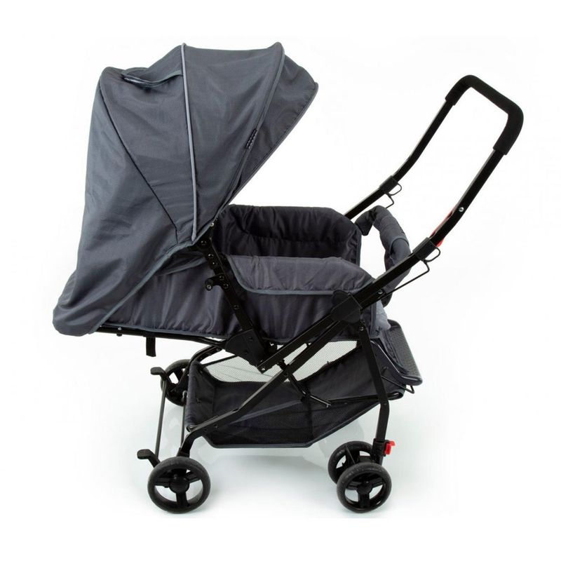 Carrinho-de-Passeio---Reclinavel---Happy---Cinza---Cosco