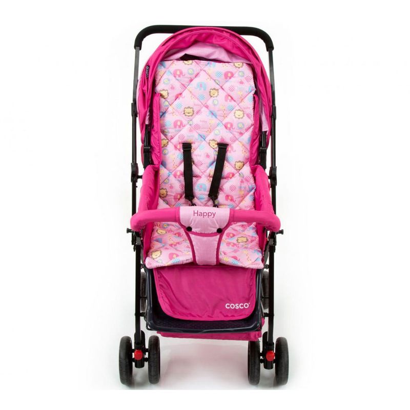 Carrinho-de-Passeio---Reclinavel---Happy---Rosa---Cosco