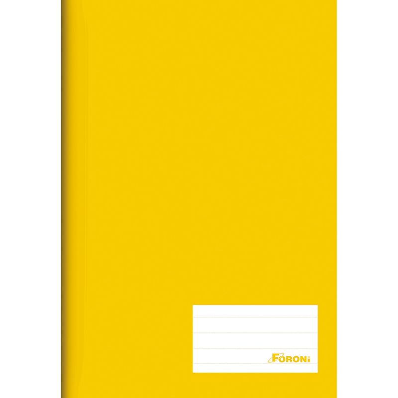 Caderno-de-Brochurao---Capa-Dura---Universitario---96-Folhas---Amarelo---Foroni