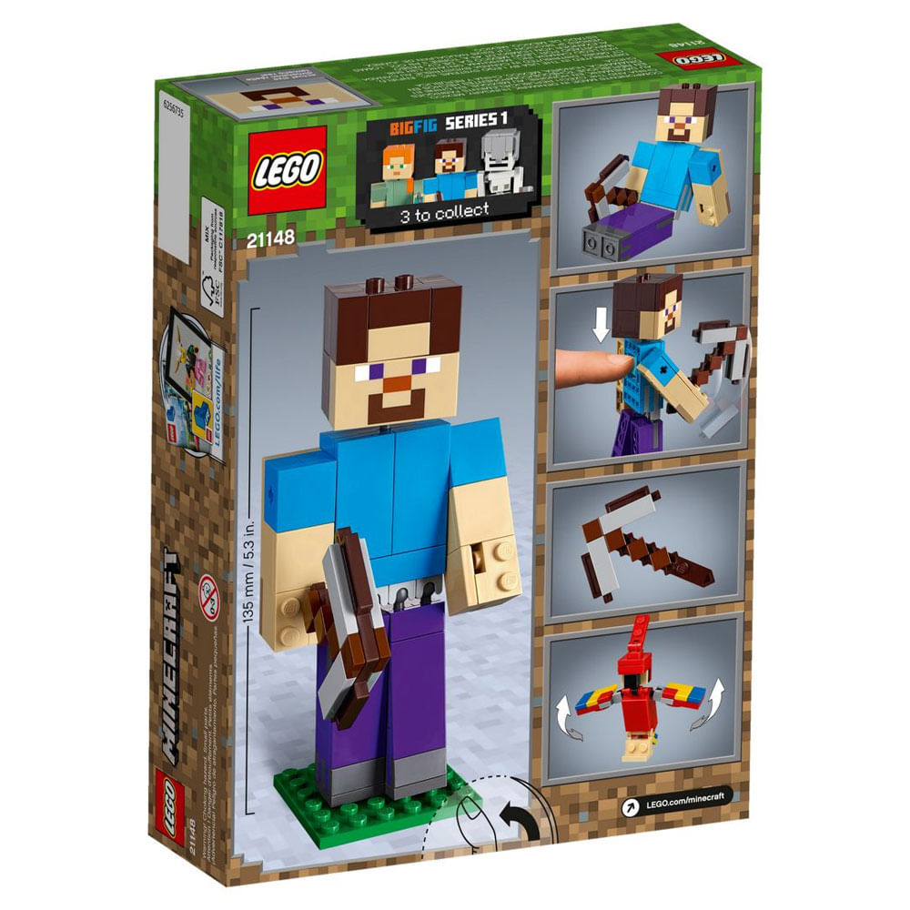 LEGO Minecraft - Steve Gigante e Papagaio - 21148 - Ri Happy