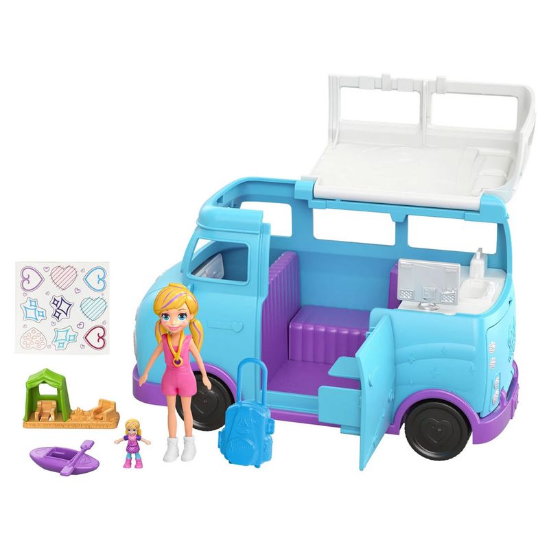 Veiculo-e-Boneca---Polly-Pocket---Polly-e-Veiculo-de-Camping---Mattel