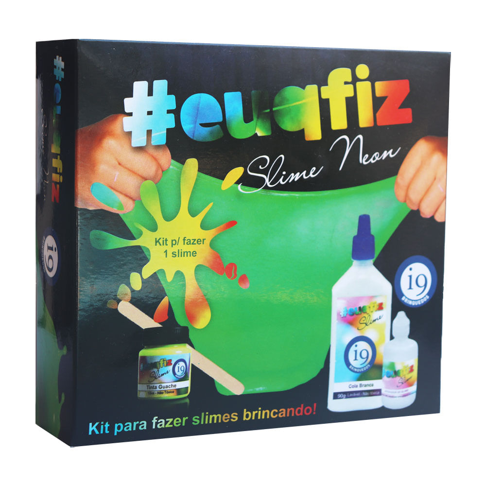 Confira Slime Neon - Kit 1 - EUQFIZ - i9 Brinquedos - Rihappy - Ri