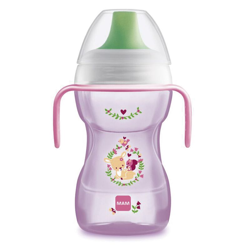Copo-de-Treinamento-com-Bocal-Rigido---270ml---Animais---LIlas---MAM