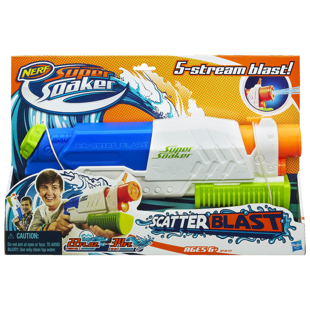 Confira Lançador Nerf Super Soaker - Scatterblast - Hasbro