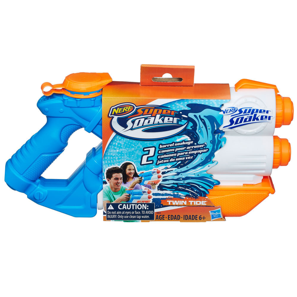 Confira Lançador de Água - Nerf - Super Soaker - Twin Tide