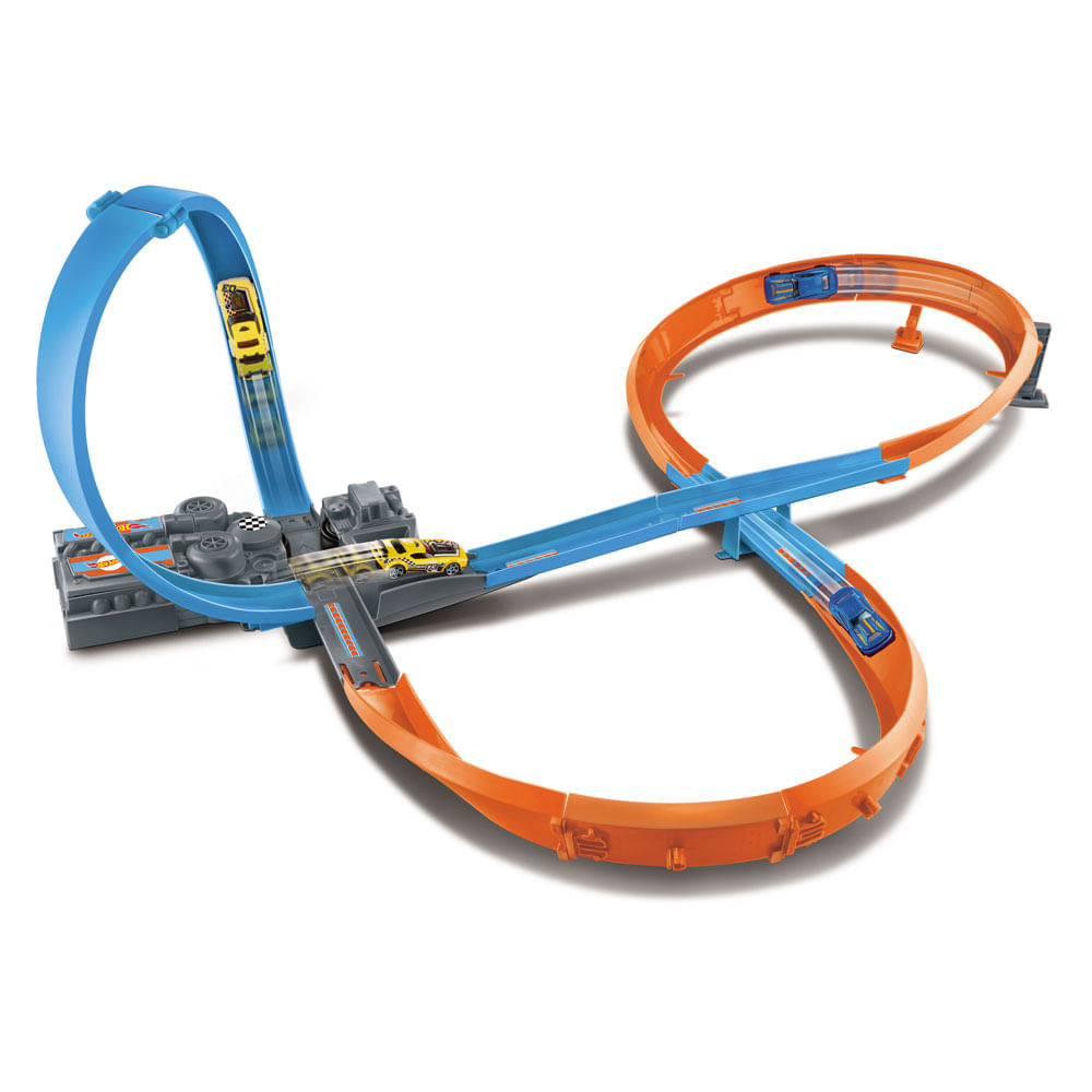 Confira Pista de Percurso - Hot Wheels - Figure 8 Raceway - Mattel
