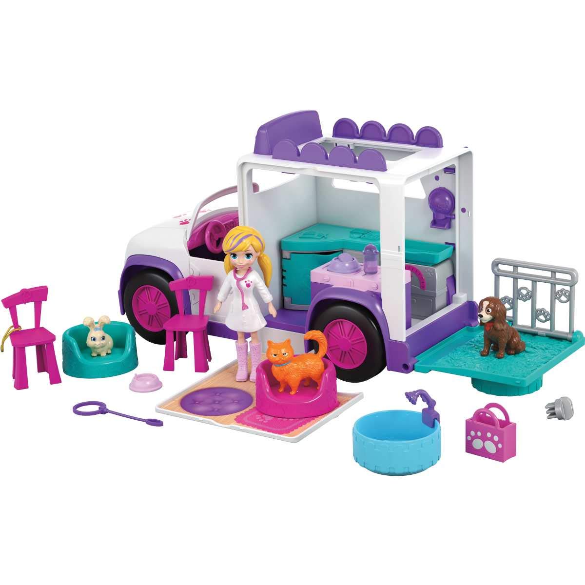 Polly Pocket - Veículo Banho de Cachorros - Mattel Gdm10 - Pirlimpimpim  Brinquedos