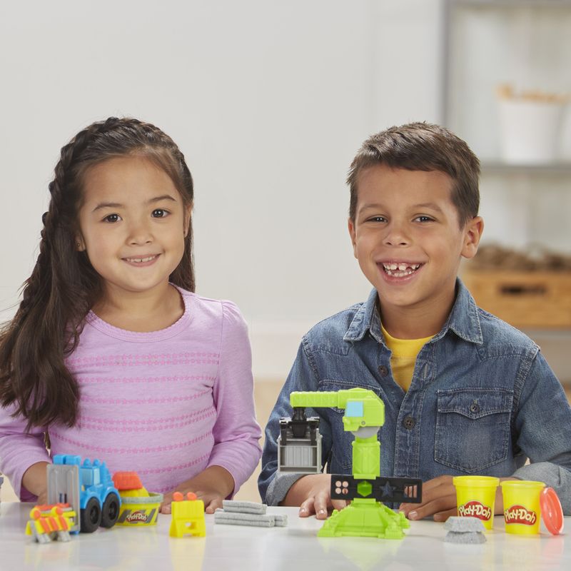 Massa-de-Modelar---Play-Doh---Wheels---Guindaste-e-Empilhadeira---Hasbro
