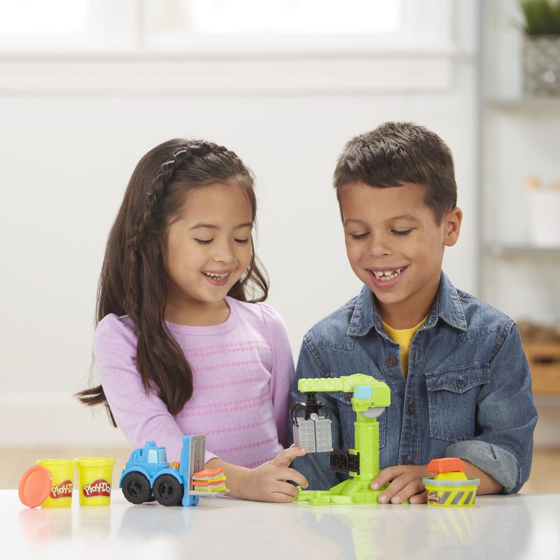 Massa-de-Modelar---Play-Doh---Wheels---Guindaste-e-Empilhadeira---Hasbro