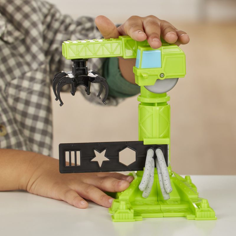 Massa-de-Modelar---Play-Doh---Wheels---Guindaste-e-Empilhadeira---Hasbro