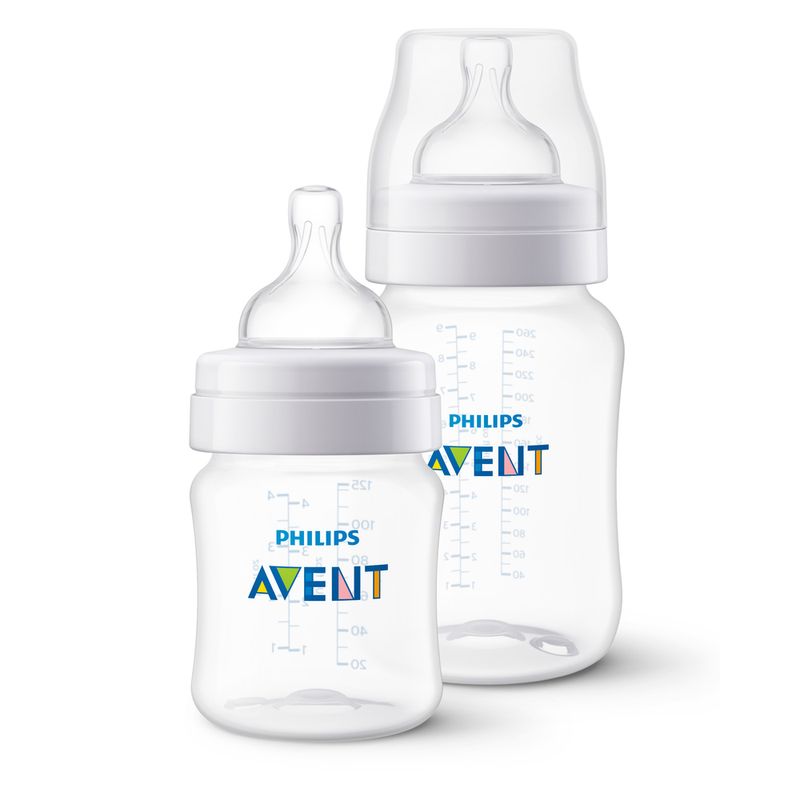 Kit-Mamadeira-Anti-Colica---125-e-260-ml---2-Unidades-Linha-Classica---Phillips-Avent