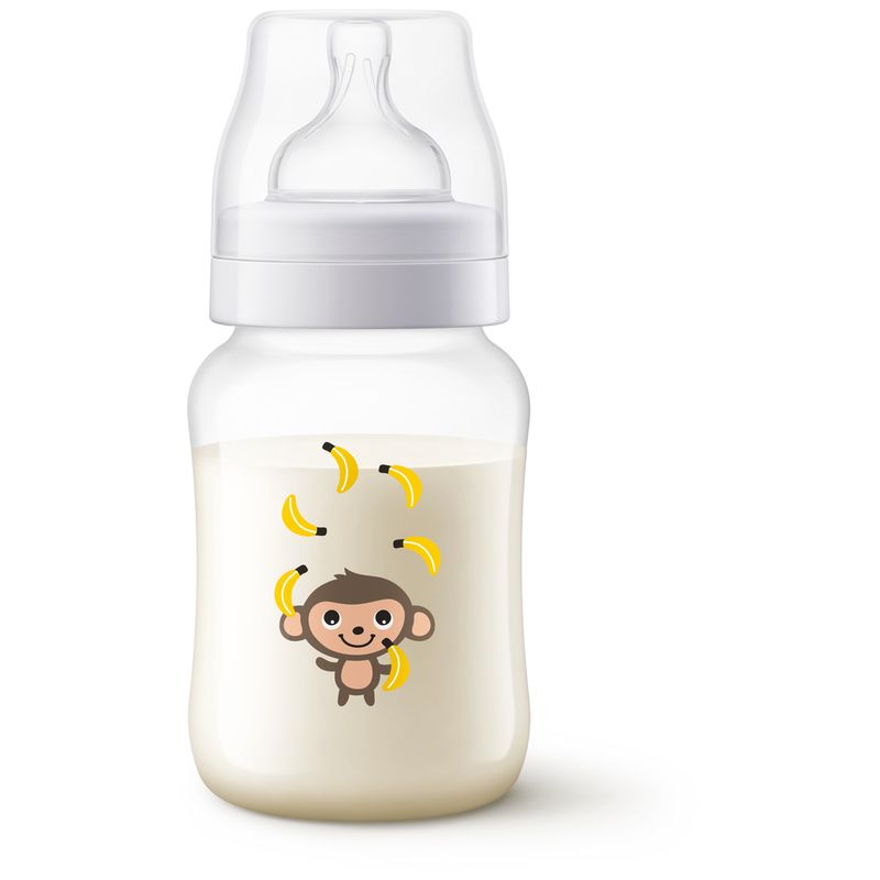 Mamadeira-Anti-Colica---Classica-260-ml---Macaco---Philips-Avent