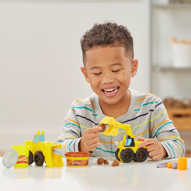Conjunto-Massa-de-Modelar---Play-Doh---Escavadeira-e-Carregadeira---Hasbro