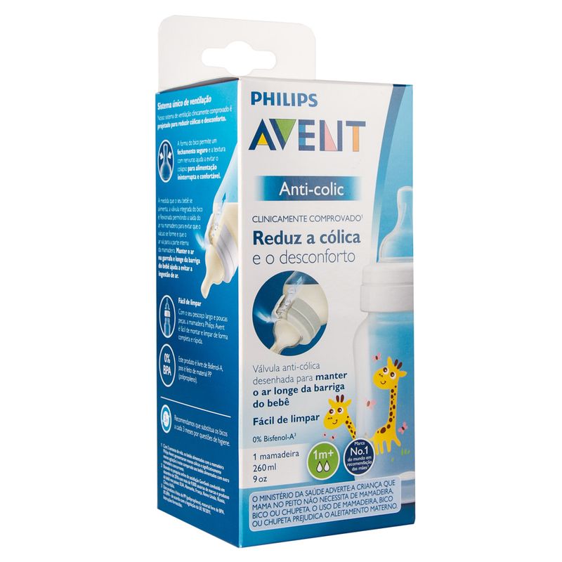 Mamadeira-Anti-Colica---Classica---Girafa---Philips-Avent