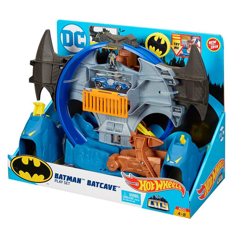 Pista Hot Wheels - Batcaverna - DC - Batman - Mattel