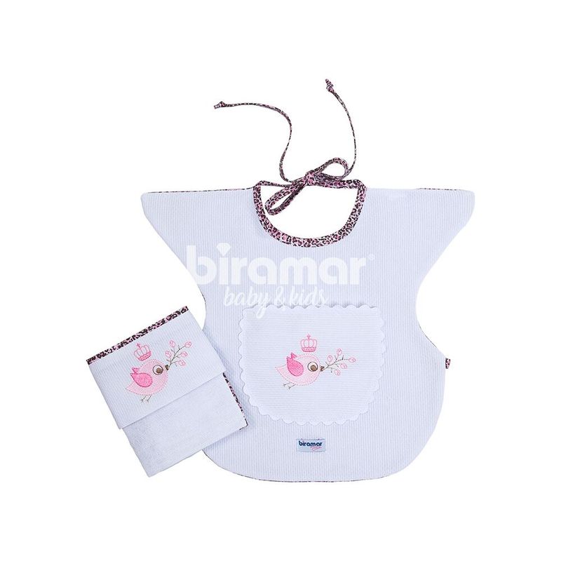 Conjunto-Babador-e-Pano-de-Boca---Baby-Oncinha-Rosa---Biramar