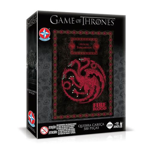 Quebra- Cabeça - 500 Peças - Game Of Thrones - Targaryen - Estrela