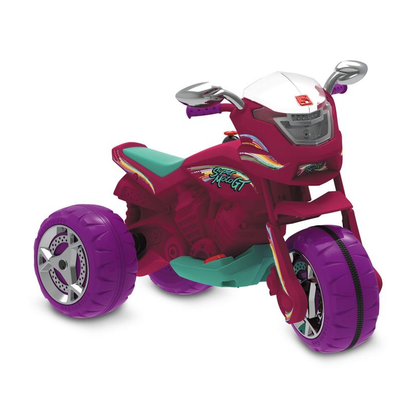 Triciclo-Eletrico-6V-Super-Moto-GT-Pink-Bandeirante-2657_frente