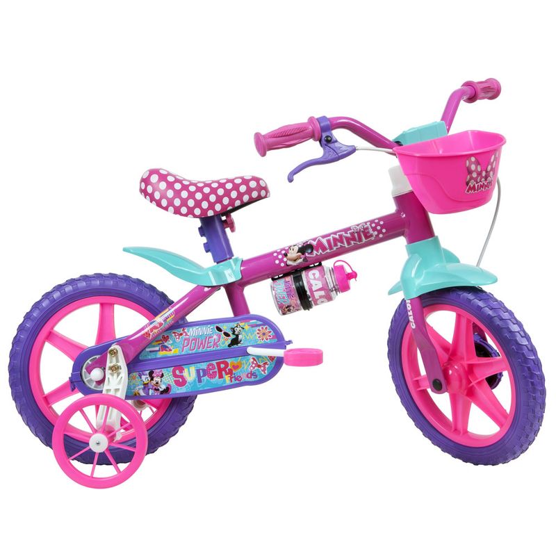 Bicicleta Caloi Barbie Aro 12 - Rosa+Azul