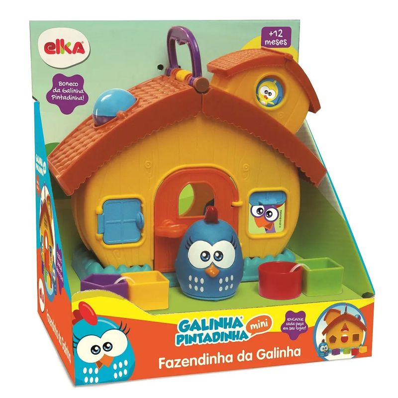 Playset-e-Mini-Figuras---Galinha-Pintadinha---Fazendinha-da-Galinha-Pintadinha---Elka-Embalagem