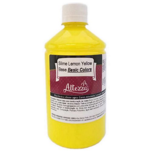 Base para Slime - 500g - Basic Colors - Amarelo Limão - Reval