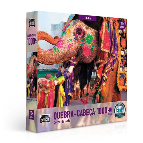 Quebra-Cabeça - 1000 Peças - Cores da Ásia - Índia - Game Office - Toyster