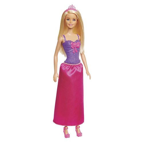 Boneca Barbie - Reinos Mágicos - Vestido com Laço - Roxo e Rosa - Mattel