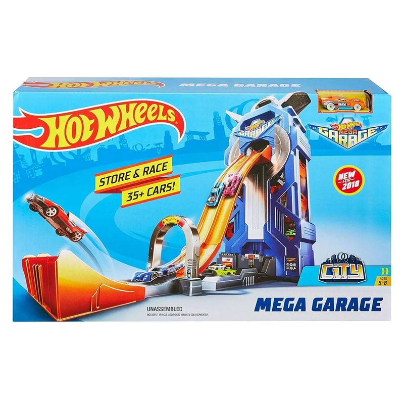 Pista De Percurso e Veículo - Hot Wheels - City Garagem Com