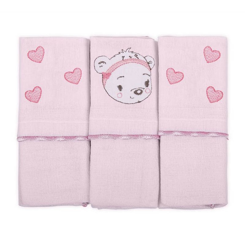 Conjunto-de-Paninhos-de-Boca---3-Pecas---Bambi---Pinte-Borde---Rosa_Frente