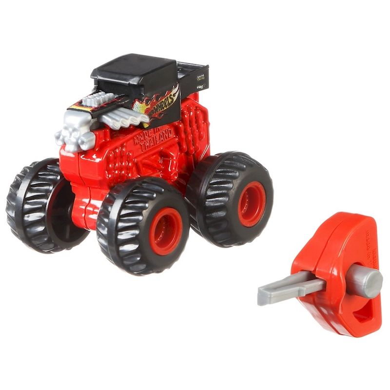 Lancador-e-Mini-Veiculo---Hot-Wheels---Monster-Trucks---Bone-Shaker---Mattel