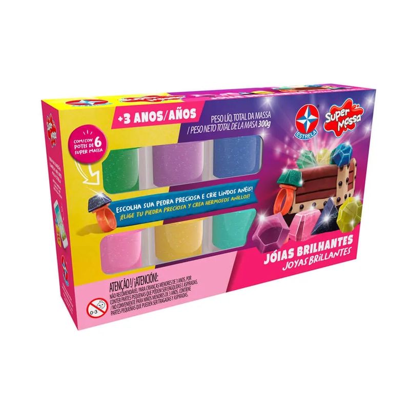 Massa-de-Modelar---Super-Massa---Joias-com-Glitter---Estrela