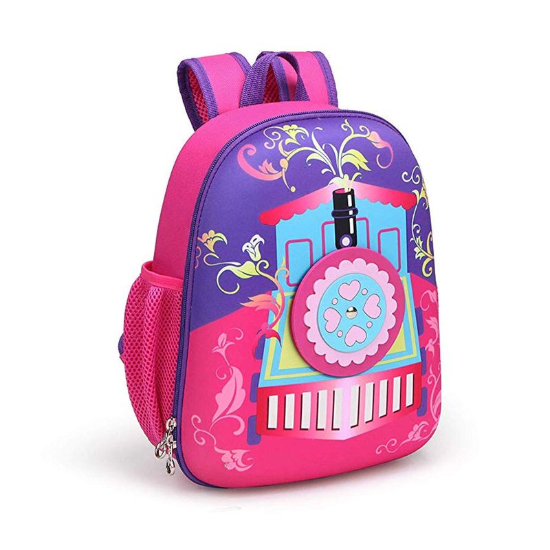 Mochila-Infantil-de-Passeio---Trenzinho---Rosa---KaBaby-Frente
