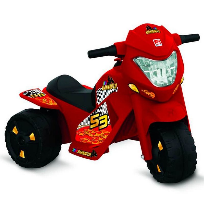 Triciclo-Eletrico---6V---Banmoto---Vermelha---Bandeirante
