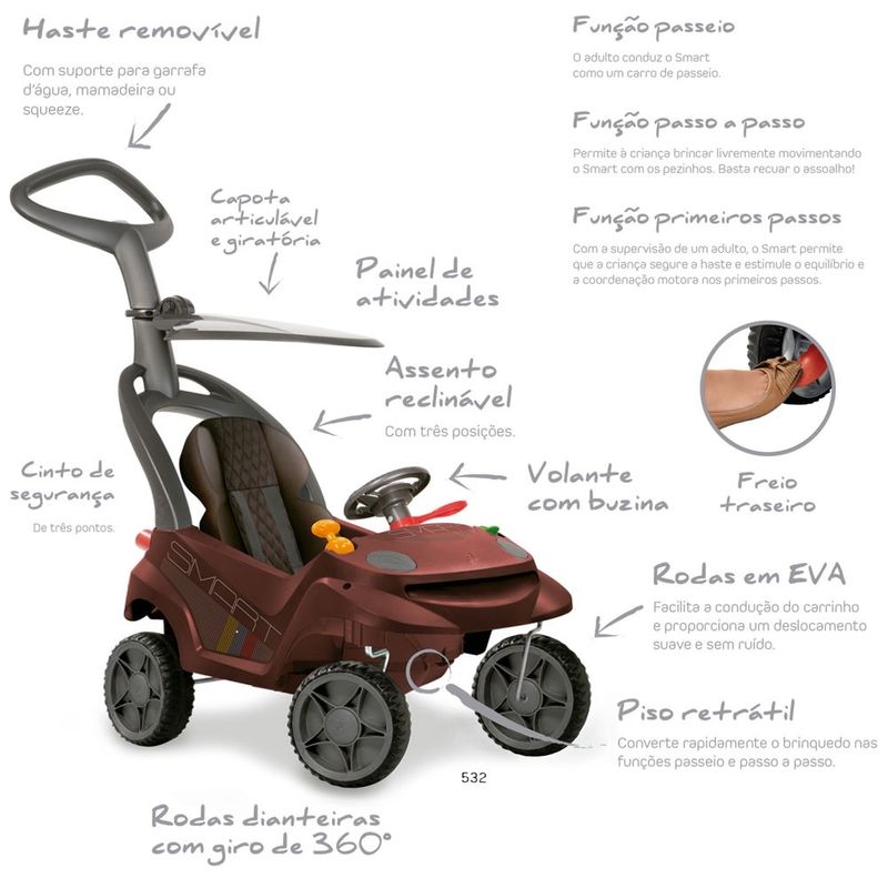 Carrinho-de-Passeio-Smart---Comfort---Vinho---Bandeirante-2