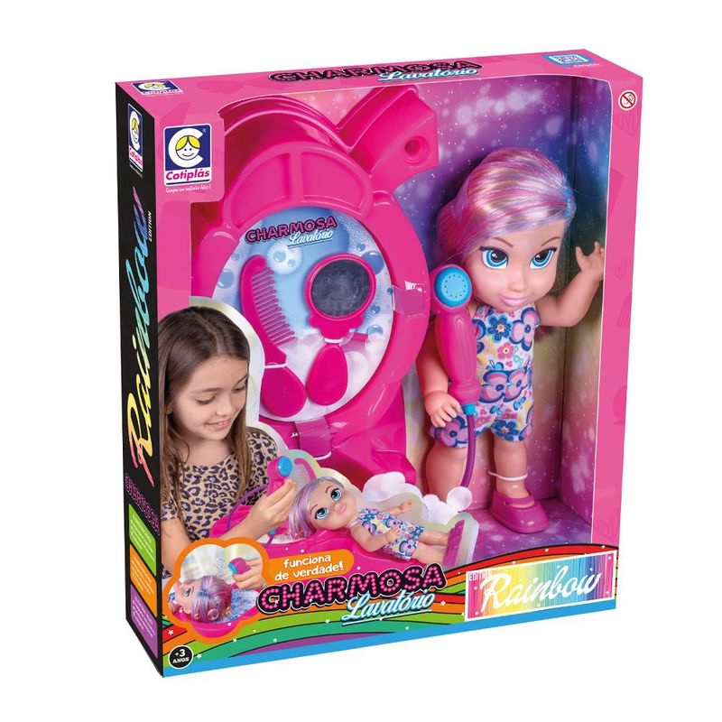 Boneca-e-Acessorios---Edition-Rainbow---Charmosa---Lavatorio---Cotiplas-0