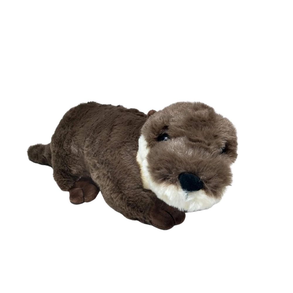 Peluche Lontra Marrom De Pelúcia Taimes Animais marinhos marrón tamaño  peluches de 34 cm