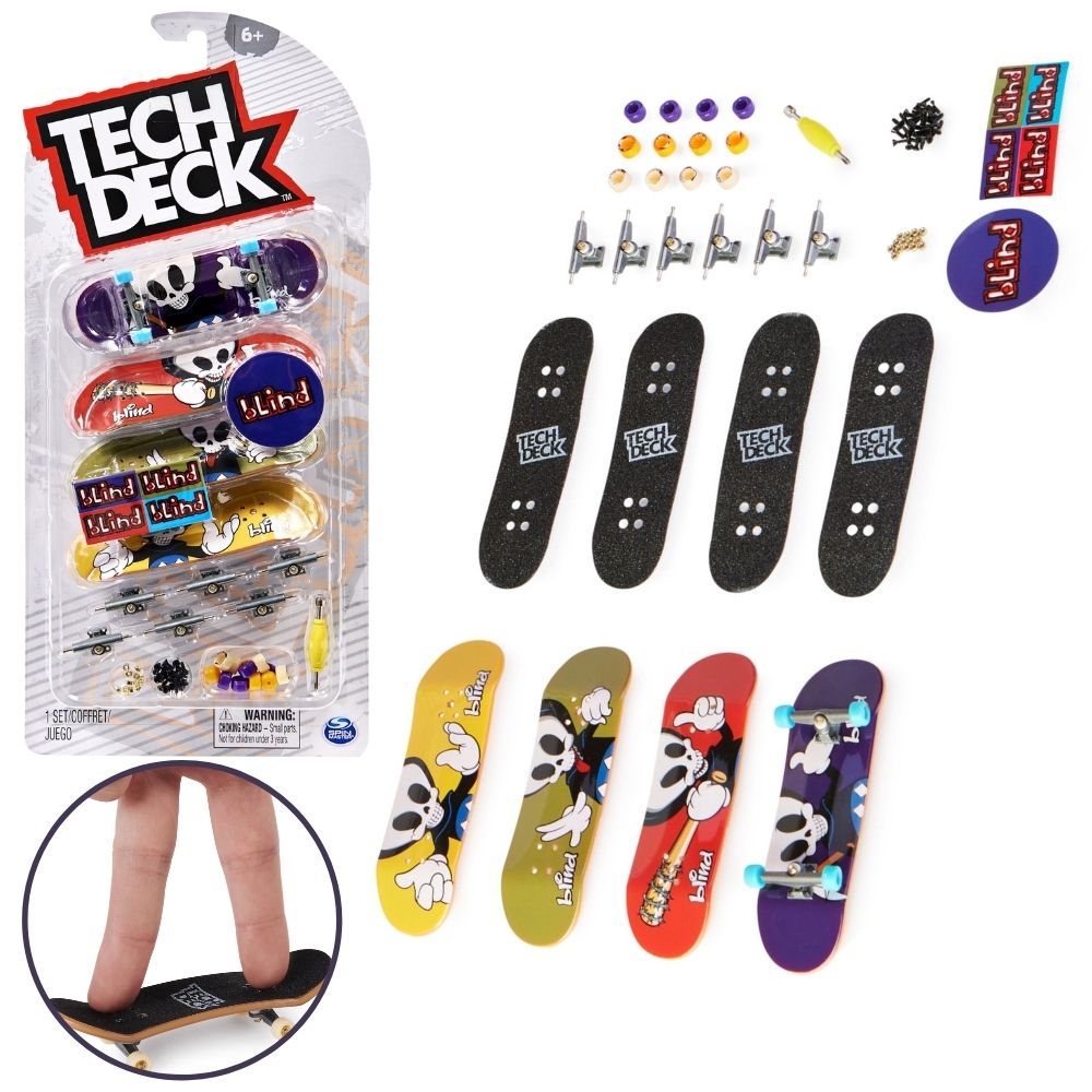 Skates de Dedo Tech Deck - Kit Com 4 E Acessórios - Sunny - Ri Happy