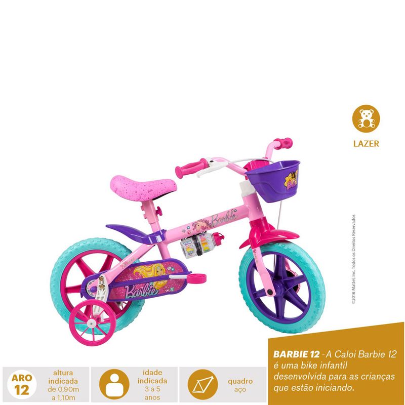 Bicicleta best sale barbie 12