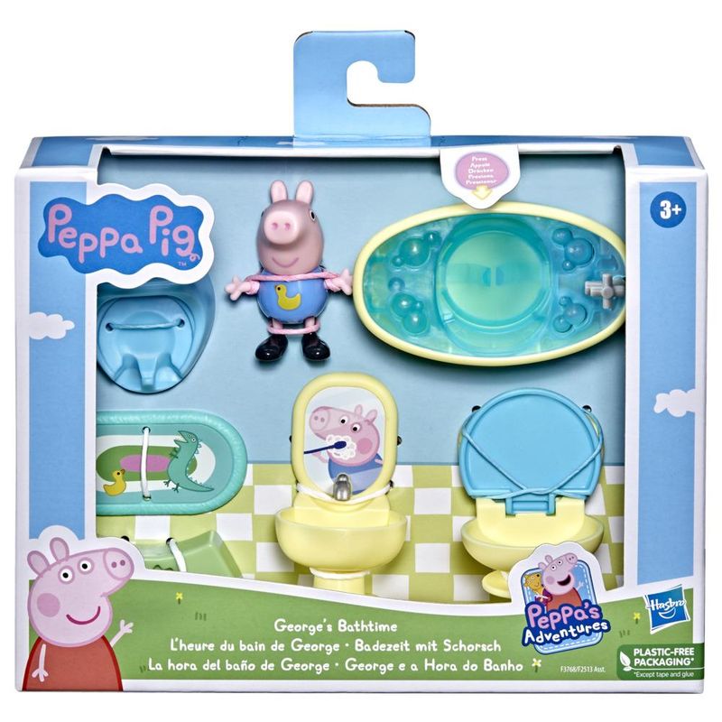 Mini-Figura-e-Acessorios---Peppa-Pig---George-e-a-Hora-do-Banho---Hasbro-1