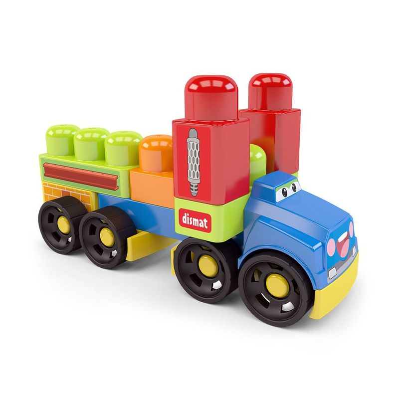 Blocos-de-Montar---Dismat-Brinquedos---Blocolandia---Super-Truck-da-Blocolandia---18-Pecas-0