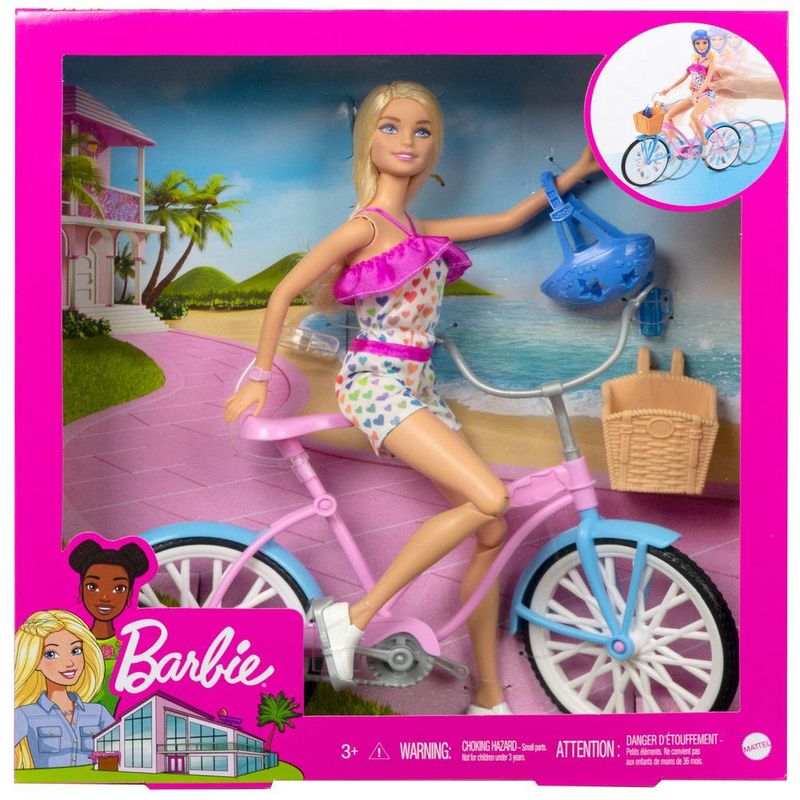 Boneca Barbie Passeio De Bicicleta - Blanc Toys - Felicidade em brinquedos