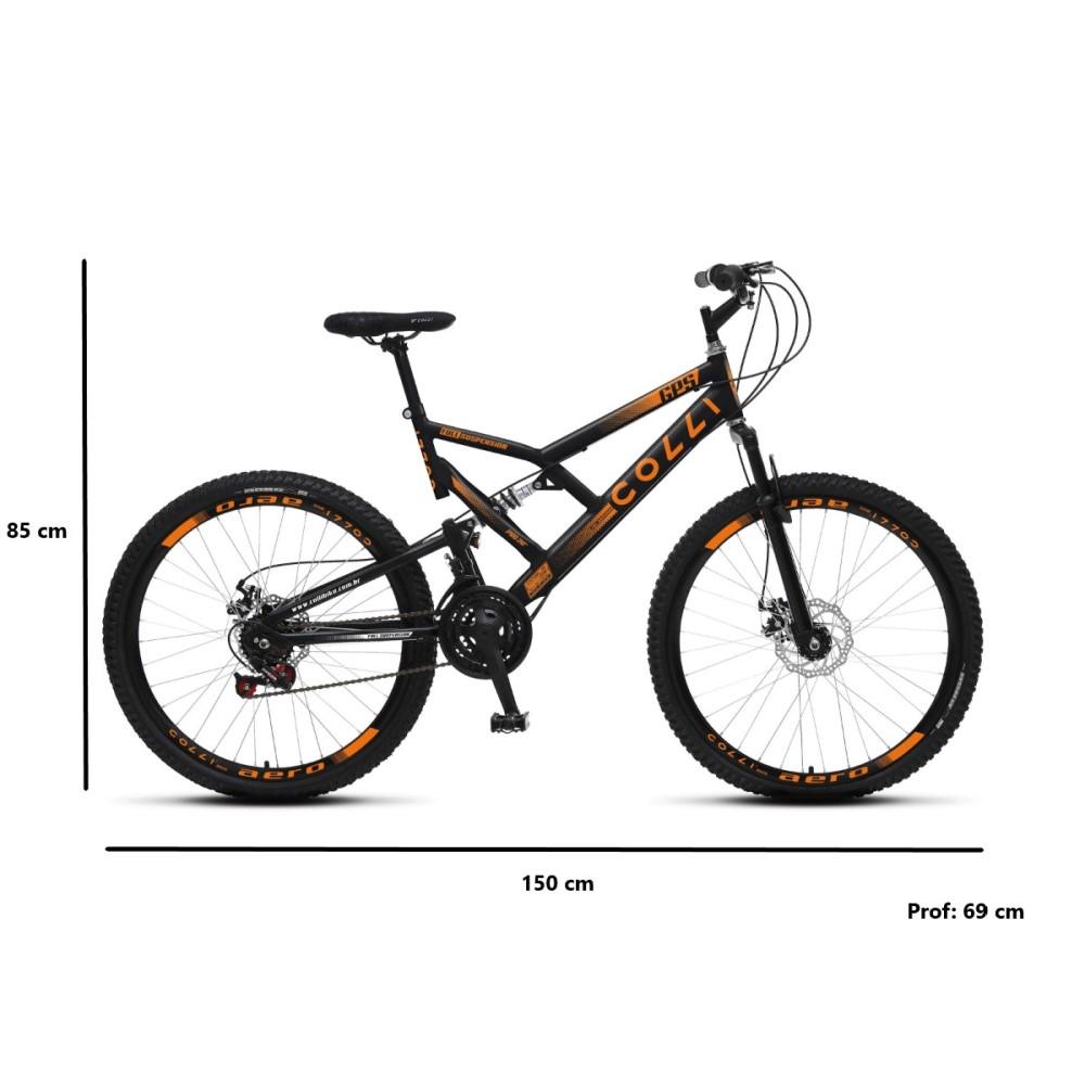 Bicicleta Colli Urbana Trilha 21 Marchas Freios a Disco Aro 26